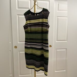 Karin Stevens Multicolor Striped Midi Dress